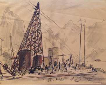 Vellani Marchi Mario - Cableway station under the Tecchione